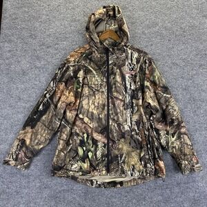 Mossy Oak Jacket Mens Large Camo Hooded Scent Factor Hunting Coat Outdoor Gear
